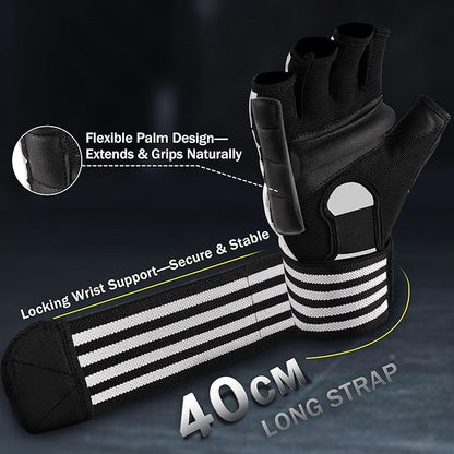 Xinluying Punch Bag MMA Gloves Half Finger Adjustable Mitts Wrist Support Boxing Gloves Open Palms for Sparring Martial Arts Taekwondo Punching Bag Training for Men Women