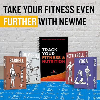 NewMe Fitness Dumbbell Workout Cards, Instructional Fitness Deck for Women & Men, Beginner Fitness Guide to Training Exercises at Home or Gym (Dumbbell, Vol 2)