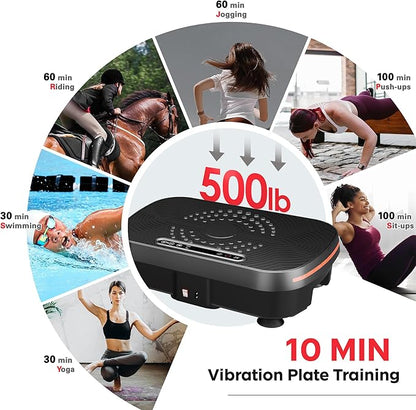 soges Vibration Plate Exercise Machine, Vibrating Exercise Equipment for Whole Body, Vibrate Plate for Home Fitness Workout, Weight Loss, Training