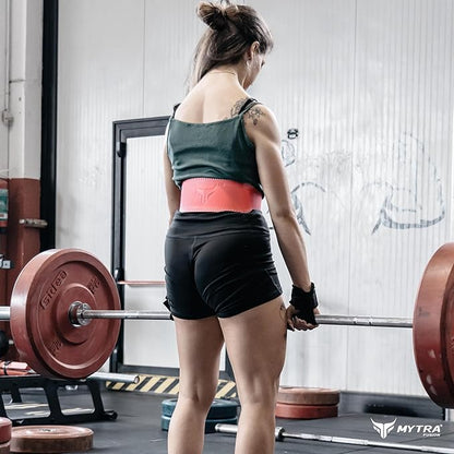 Mytra Fusion Weight Lifting Belt Women Gym Belt 7MM Thick 4" wide 100% Real