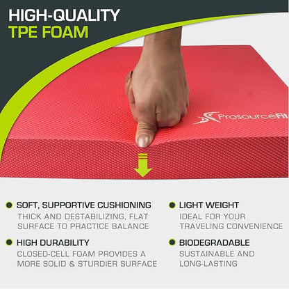 ProsourceFit Exercise Balance Pad â€“ Non-Slip Cushioned Foam 15.5â€x12.75â€