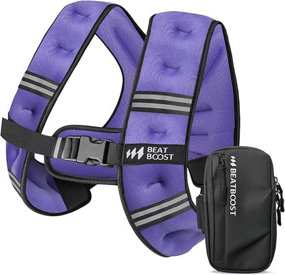 Weighted Vest for Women Men BeatBoost 5 10 15 20 25 30 lb Weight Vest with Ironsand for Walking Strength Training Running Workout