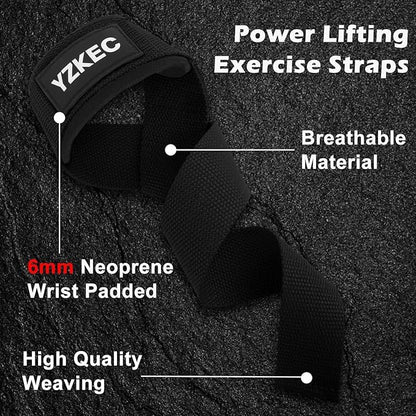 24" Cotton Weight Lifting Wrist Straps with Neoprene Cushioned Padded for Wrist Support and Protection，Weightlifting，Strength Training，Bodybuilding，Powerlifting，Dumbbell Workout，Men and Women (Pair)
