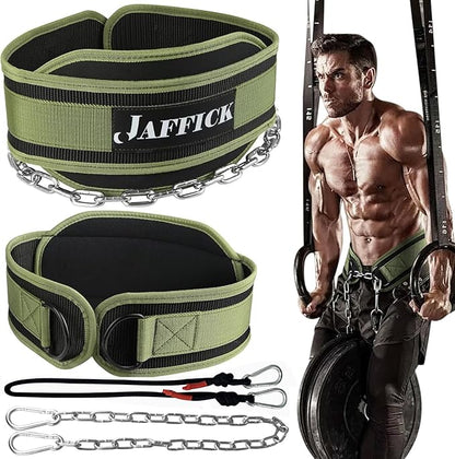 Jaffick Dip Belt with Steel Chain for Weightlifting