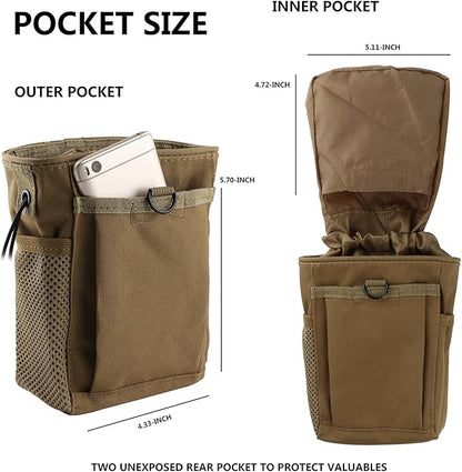 Drawstring Highend Rock Climbing Chalk Bag with a Carabiner Different Pockets for Climbing Bouldering, Gymnastics, Gym Pouch, Cross Fit and Lifting
