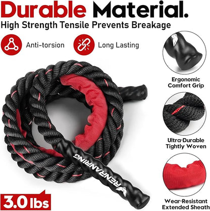 Jump Rope, 3lb 4lb 5lb Weighted Jump Rope 9.8ft Heavy