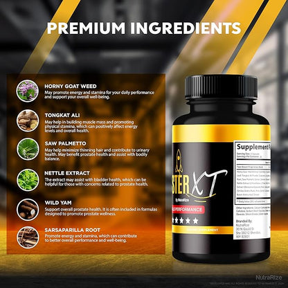 (3 Pack) Booster XT for Men, Booster XT Male Enhancing Capsules, Premium Formula to Support Daily Energy & Peak Performance, Multivitamin Pills for Overall Health, BoosterXT Reviews (180 Capsules)