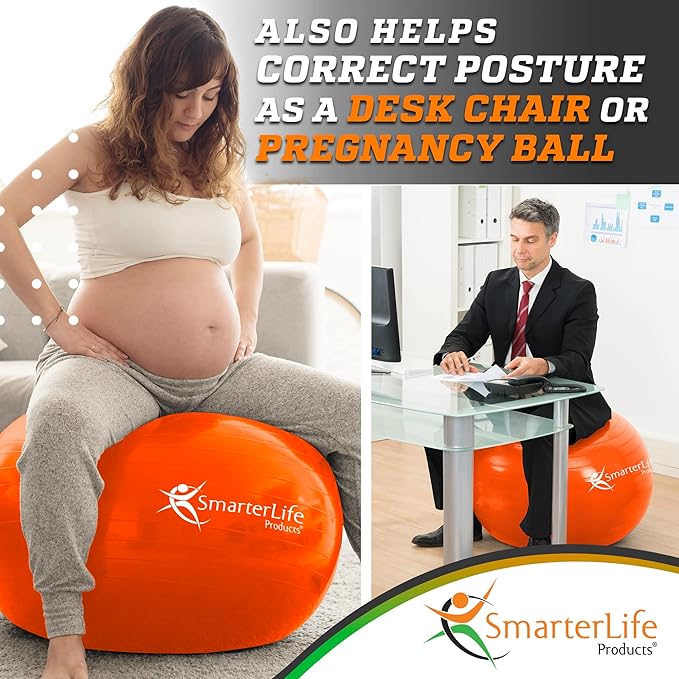 SmarterLife Workout Exercise Ball for Fitness