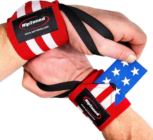Rip Toned 18” Wrist Wraps - Wrist Straps for Weightlifting - Lift Better, Protect Wrist Pain - Adjustable, Durable, Machine Washable - Wrist Wraps for Weightlifting - USPA Endorsed for Men & Women