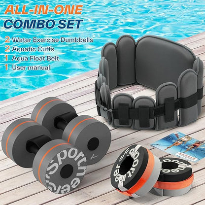 Sportneer Water Aerobics Pool Exercise Equipment New 6-Piece