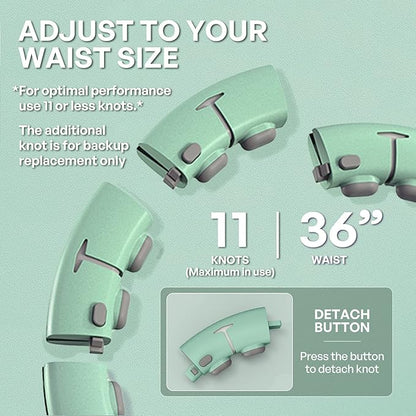 U1-28/30 Knots, Magnetic Lock Smart Weighted Hula Hoop