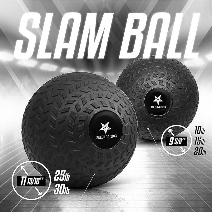 Yes4All Upgraded Fitness Slam Medicine Ball 20lbs for exercise