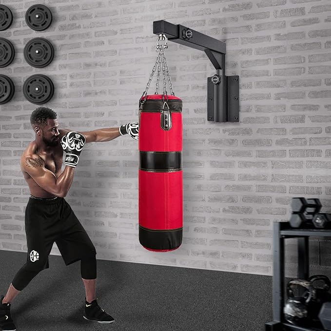 BeneLabel Wall Mount Heavy Bag Hanger, Heavy Duty Punching Bag Stand, Boxing Bag Bracket for Home Gym Indoor Outdoor, 800 LB Capacity