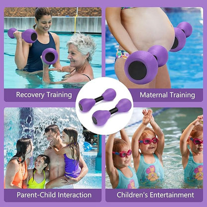 Aquatic Dumbells,2Pcs Foam Water Weights Aerobic Exercise Fitness