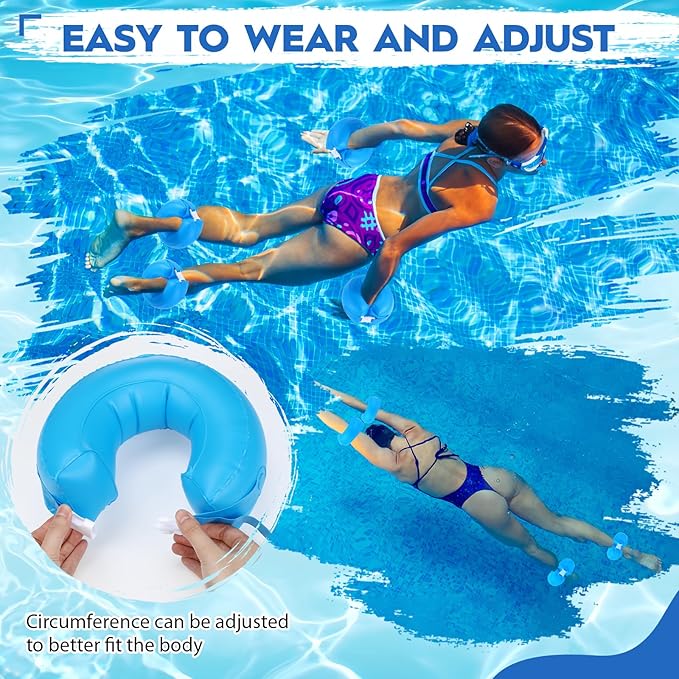 2 Pcs Water Ankle Weights for Pool Exercise