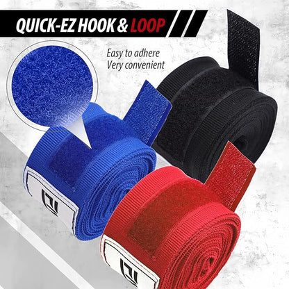 FIVING Boxing Hand Wraps Inner Gloves for Men Women, 180 Inch Elasticated Thumb Loop Bandages, Wrist Wrap Protection Muay Thai MMA Kickboxing Martial Arts Punching Bag Training