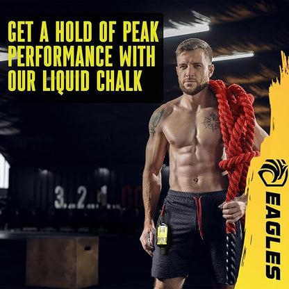 EAGLES Pro Grade Liquid Chalk 50, 120 or 280ml Mess-Free Chalk for Weightlifting, Gymnastics Rock Climbing, Dancing, Pole Grip, Sports & Workout Chalk - Sweat-Resistant and Long Lasting