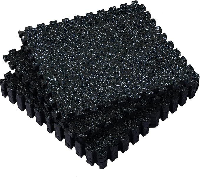 SUPERJARE 0.79 Inch Gym Flooring for Home Gym 6 Tiles