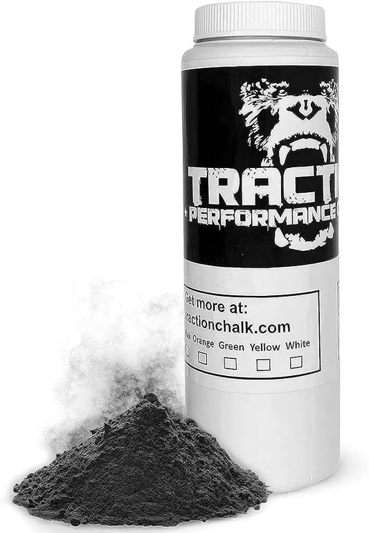 Traction Performance Colored Gym Chalk | Powder Chalk for Gymnastics, Rock Climbing, Weight Lifting & Workouts - Firm Grip Soft Chalk Lifting Powder in Vibrant Colors - Made in USA | 8 oz.