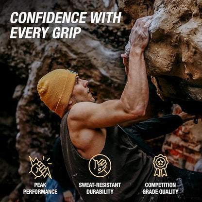 Climbing Chalk - Competition-Grade Gym Chalk for Rock Climbing, Bouldering, Gymnastics, Weightlifting - Magnesium Carbonate Lifting Chalk, 60/40 Chunk & Powder Blend, No Additives - 200g
