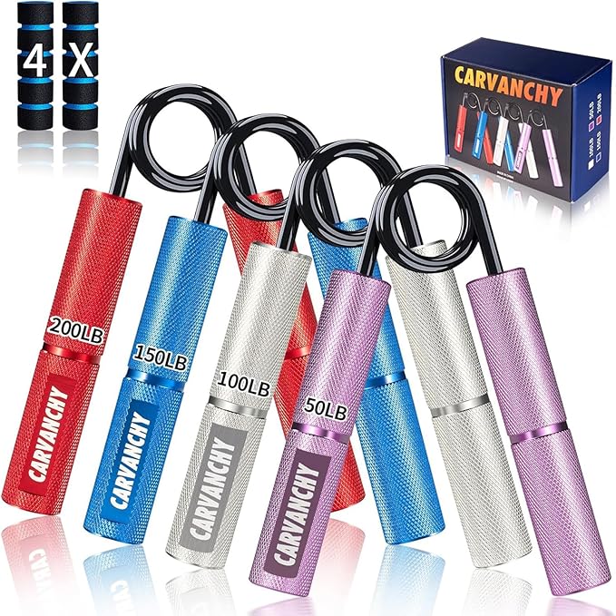 Grip Strength Trainer Set 50-300LB(6 Pack),