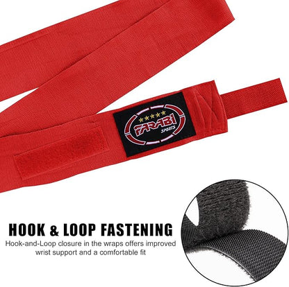 Farabi Sports Boxing Hand Wraps for Men, Women Boxing Wraps 180 inch Adult Hand Wraps for MMA Muay Thai Kickboxing Martial Arts Punching Bag and Training