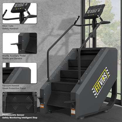 Stair Stepper Machine, Continuous climbing Stair Machine, Commercial Grade Stair Stepping Machine for Cardio and Lower Body Workouts, Max Load 375LBS