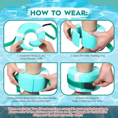 2 Pcs Foam Swim Aquatic Cuffs Equipment Water