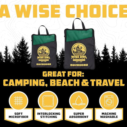 Wise Owl Outfitters Camping Towel - Camping Accessories