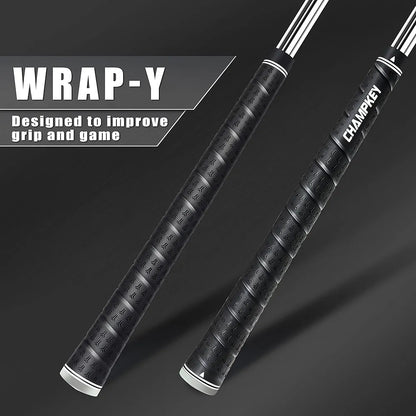 CHAMPKEY WRAP-Y Rubber Golf Grips 13 Pack Come with All Repair Kits - High Feedback and Traction Golf Club Grips