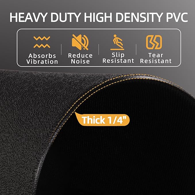 Signature Fitness High Density Home Gym Treadmill Exercise 1/4" Thick,