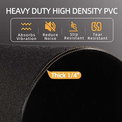 Signature Fitness High Density Home Gym Treadmill Exercise 1/4" Thick,