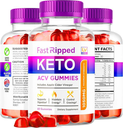 (5 Pack) Fast Ripped Keto ACV Gummies Advanced Weight Loss, Fast Ripped Weight Loss Gummies Keto+ACV, Keto ACV Gummies Ripped, Keto Fast, Ripped Keto, Fast Ripped Keto + ACV Gummies 1050mg, 5 Months