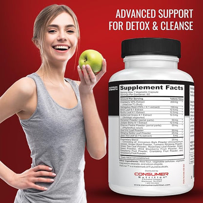 Kidney Support Supplement - Kidney Defense Kidney Detox & Cleanse - with Cranberry Extract, Astragalus Root, & More for Urinary Tract, Kidney and Bladder Support 60 Capsules