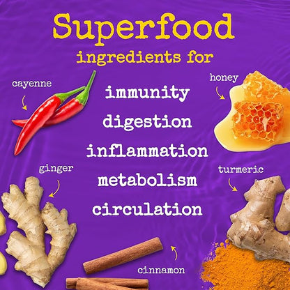 The Twisted Shot | Apple Cider Vinegar Wellness Shots with Honey, Cinnamon, Ginger and Turmeric | Digestion, Immunity and Gut Health Support | Ready to Drink Shots | 100% Organic | 48, 2 fl oz Shots