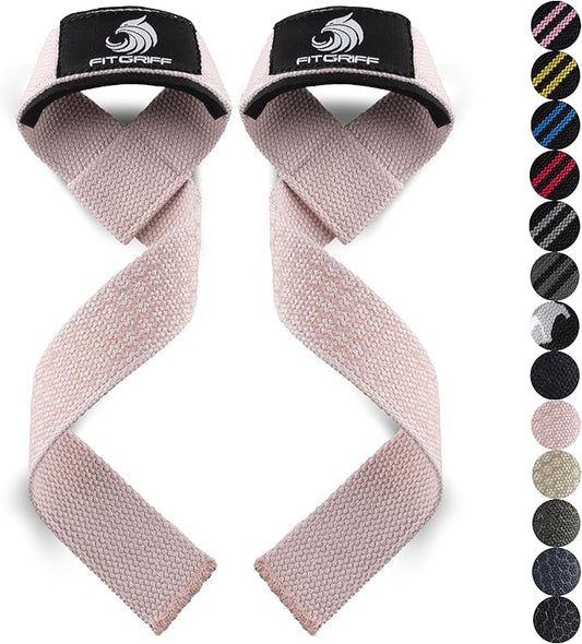 Fitgriff® Lifting Wrist Straps for Weightlifting, Gym, Deadlift, Workout (Made of Premium Cotton & Padded) - Men & Women