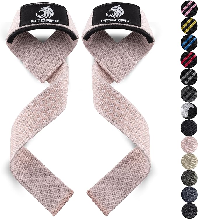 Fitgriff® Lifting Wrist Straps for Weightlifting, Gym, Deadlift, Workout (Made of Premium Cotton & Padded) - Men & Women