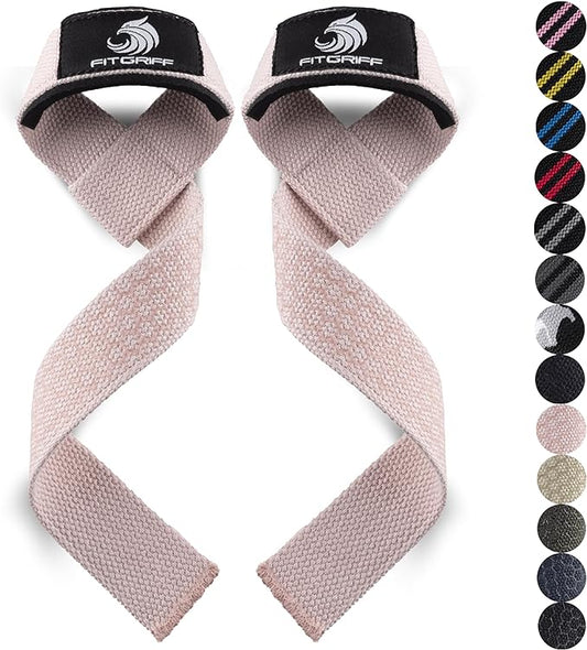 Fitgriff® Lifting Wrist Straps for Weightlifting, Gym, Deadlift, Workout (Made of Premium Cotton & Padded) - Men & Women