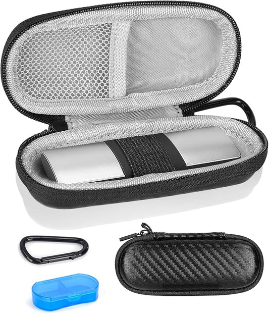 Glamgen Kardiamobile Ekg Monitor Case, Case for Kardiamobile EKG Heart Monitor, Hard Travel Box for Alivecor Kardia Mobile 6L, Pill Box and Carabiner Clip Included