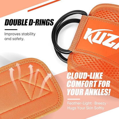 Ankle Resistance Bands with Cuffs for Working Out, Resistance Bands for Women, Exercise Bands for Leg and Glute, Booty Workout Equipment for Kickbacks, Butt and Hip Training, Ankle Weights Bands Set