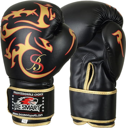 Be Smart Kids Boxing Gloves 4-12 Years 4oz 6oz Training Gloves for Children Sparring Youth Boxing Gloves Junior Training Mitts Punch PU Leather MMA Muay Thai Kick Boxing