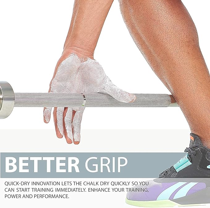 WARM BODY COLD MIND Premium Liquid Chalk for Weight Lifting - Hand Grip for Cross Training, Climbing, Gymnastics, Weightlifting, Powerlifting, Deadlift, Pole Dancing, Sport Gym, Fitness