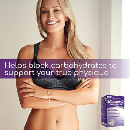 BioGenetic Labs Carb Blocker X7 - White Kidney Bean Cheat Pill - Keto-Friendly - Carb Blocker Pills for Women and Men - Appetite Suppressant to Maintain Your Ideal Body Weight (90 Capsules)