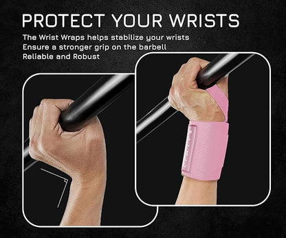 Breaking Limits Gym Straps Weight Lifting Wrist Wraps Bundle – Workout Lifting Straps for Deadlift – Wrist Straps for Weightlifting Men & Women - Muñequeras Para Gym