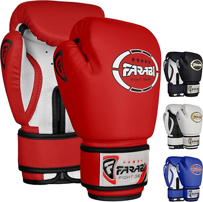 Farabi Sports Kids Boxing Gloves 4, 6, 8-oz Boxing Gloves for Kids Junior Boxing Gloves Youth Boxing Gloves Boys and Girls Boxing Training Gloves for MMA Muay Thai & Punching Bag