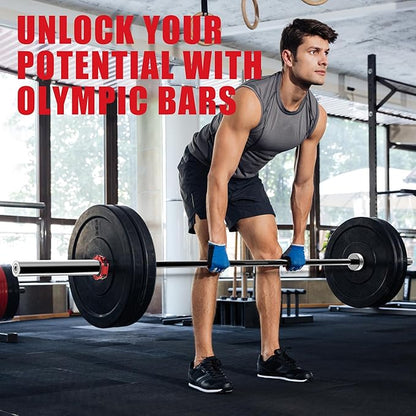 Olympic Barbell Weight Bar for Weightlifting 7ft/6ft/5ft for 500lbs/400lbs/330lbs Weight