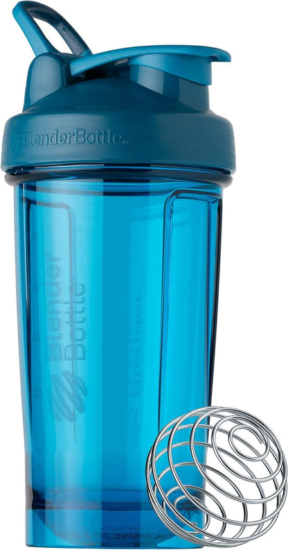 BlenderBottle Shaker Bottle Pro Series Perfect for Protein Shakes and Pre Workout, 24-Ounce, Cerulean Blue and Ocean Blue