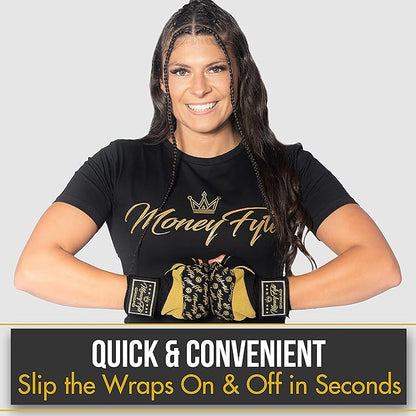 Quick Gel Boxing Wraps Under Boxing Gloves - Kickboxing MMA Muay Thai - Fist, Knuckle, Wrist Wrap Protection Inner Glove Hand Wraps - Men Women Kids