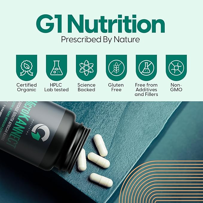 Micro Kannect Capsules with 3% Kanna Alkaloid| Elevates Mood, Boosts Energy Levels, Enhances Mental Clarity | Sceletium Tortuosum Daily Supplements for Men & Women 60 Servings