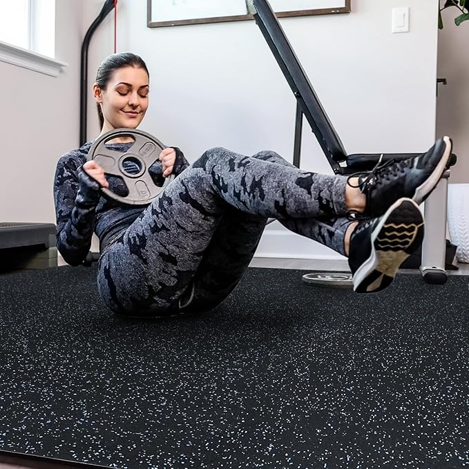 SUPERJARE 0.79 Inch Gym Flooring for Home Gym 6 Tiles